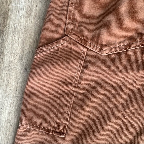 NWT! We The Free Carpenter TINSLEY BAGGY HIGH RISE STRAIGHT LEG Color: Chocolate - Picture 10 of 14
